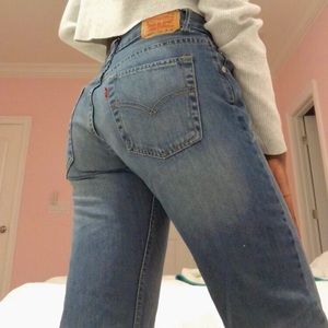 Levi Strauss 505 Regular Fit Dark Wash Denim Jeans